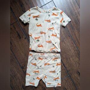 Tiger Print Kids Pajama Set - Organic Cotton